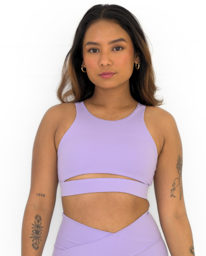 Luxe High Cut Crop Purple