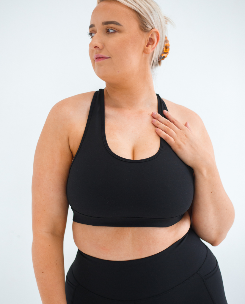 Embrace both style and functionality with our Classic Activewear Crop in Black, a must-have addition to your activewear collection