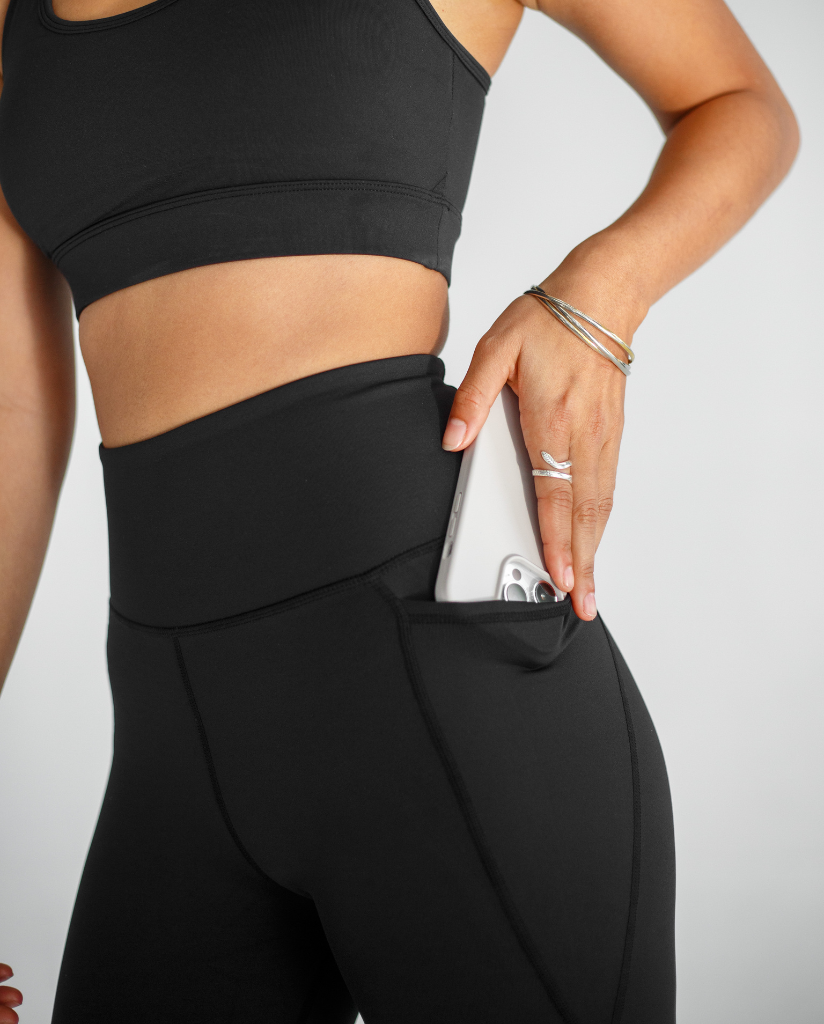 Get ready to conquer your fitness goals in style with our high-performance Classic Full Length Activewear Leggings in Black